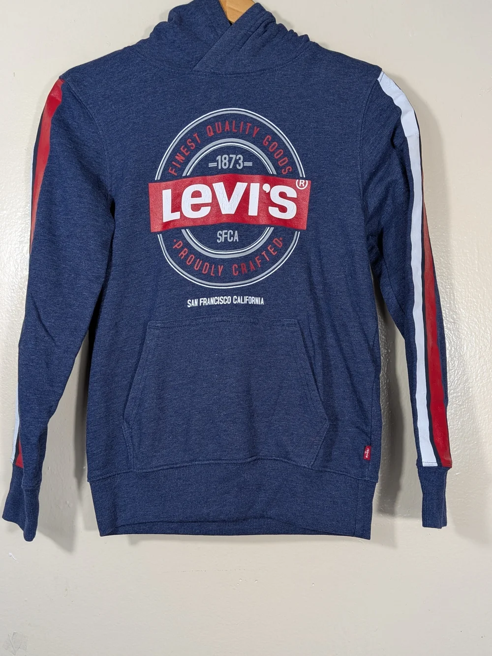 Levi's Men's  SWEATSHIRT BOY WITH SIDE STRIPED HOODING SZ M 10-12 Years